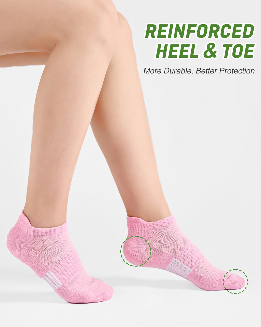 Bambus Sneaker Socken Damen, 6 Paar, Atmungsaktiv