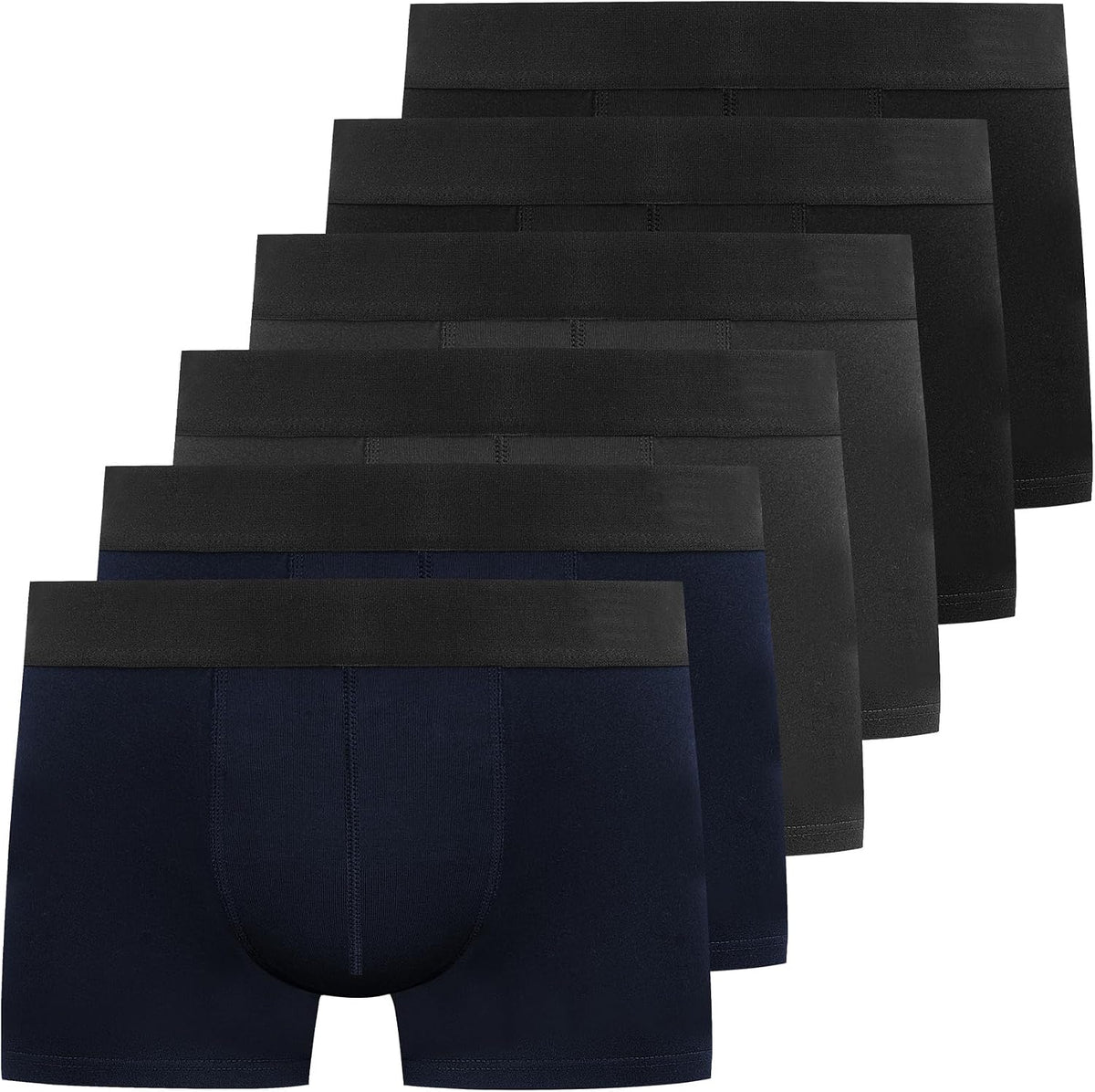 YouShow Mens Boxers 6/12 Pack Mens Underwear Hipsters Cotton Pants Trunks
