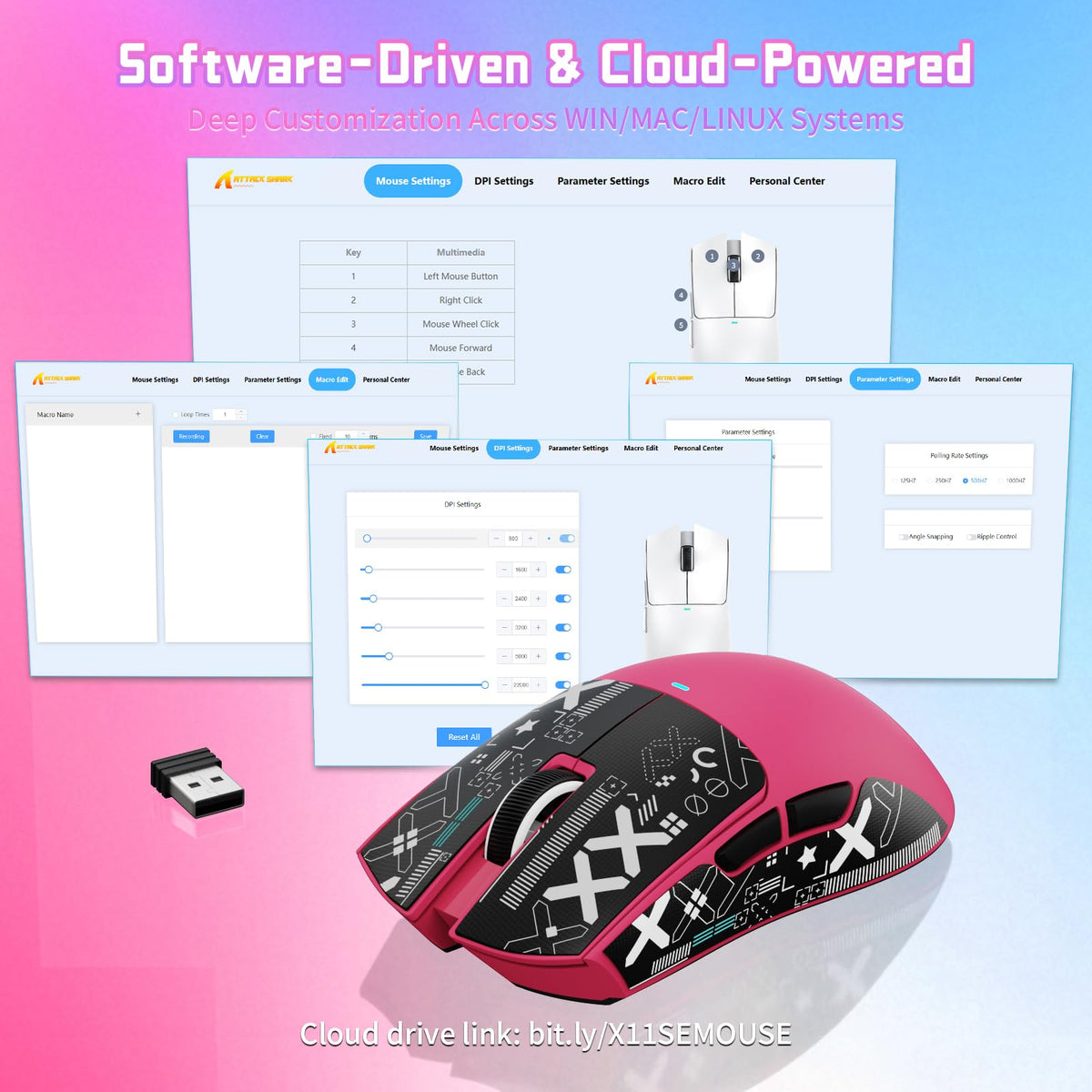 ATTACK SHARK X11SE Kabellose Gaming-Maus