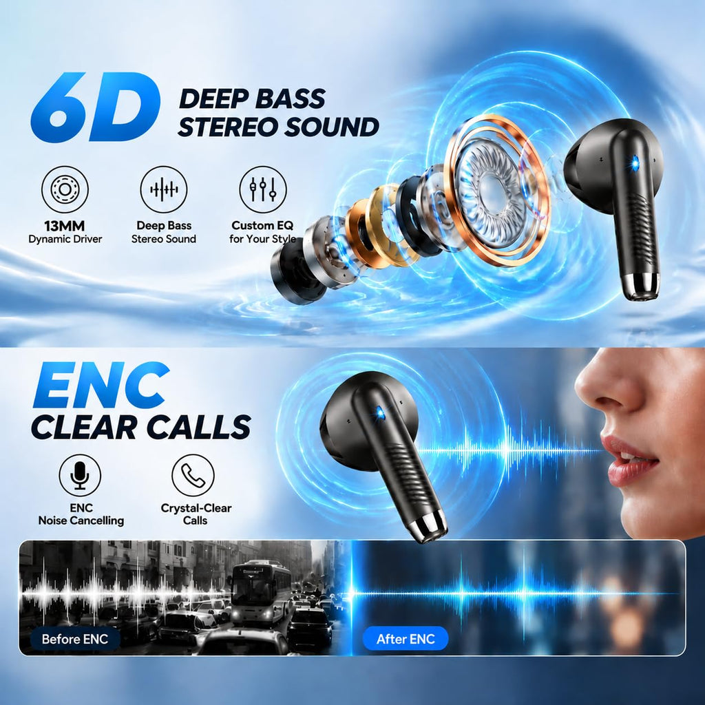 Drsaec Bluetooth Kopfhörer, In Ear Kopfhörer Kabellos Bluetooth 5.4