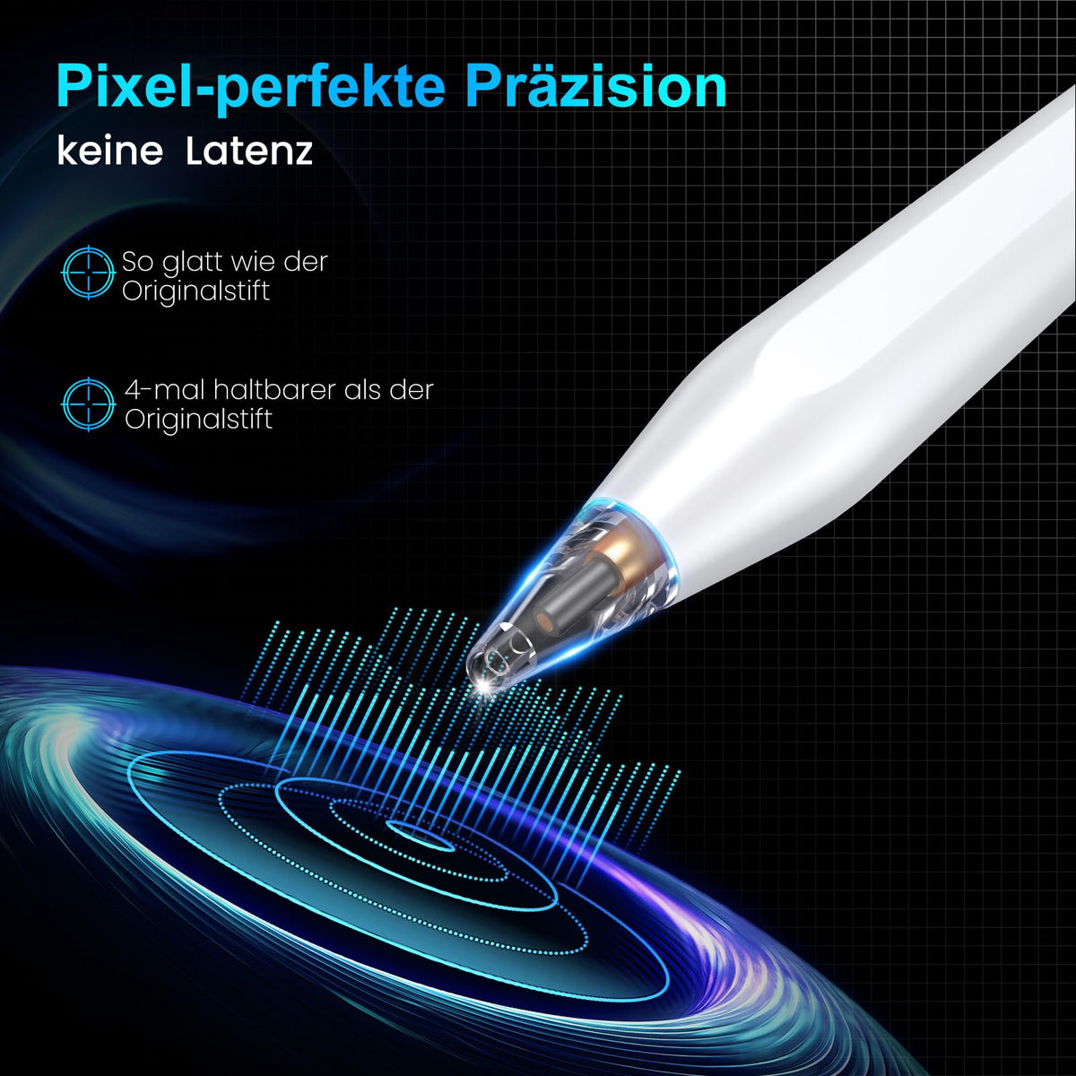 Stift für iPad, (2018-2025) Pencil 2nd Generation für Apple mit Schnellladeleistung Palm Rejection und Neigungssensitivität Stylus für i Pad 6-10, i Pad Pro 13''/12,9''/11'', Mini 6/5, Air 5/4/3