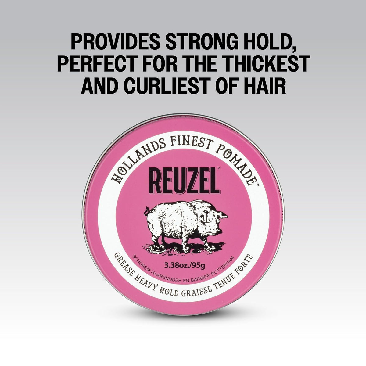 Reuzel Faserpomade, geringer Glanz, fester Halt, texturiertes, volleres Aussehen, im Laufe des Tages leicht neu frisierbar, 3,38 oz/95 g