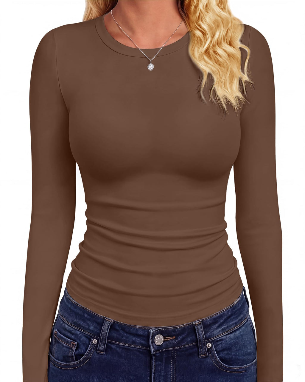 GAYHAY Langarmshirts für Damen Oberteile figurbetont Herbstmode 2026