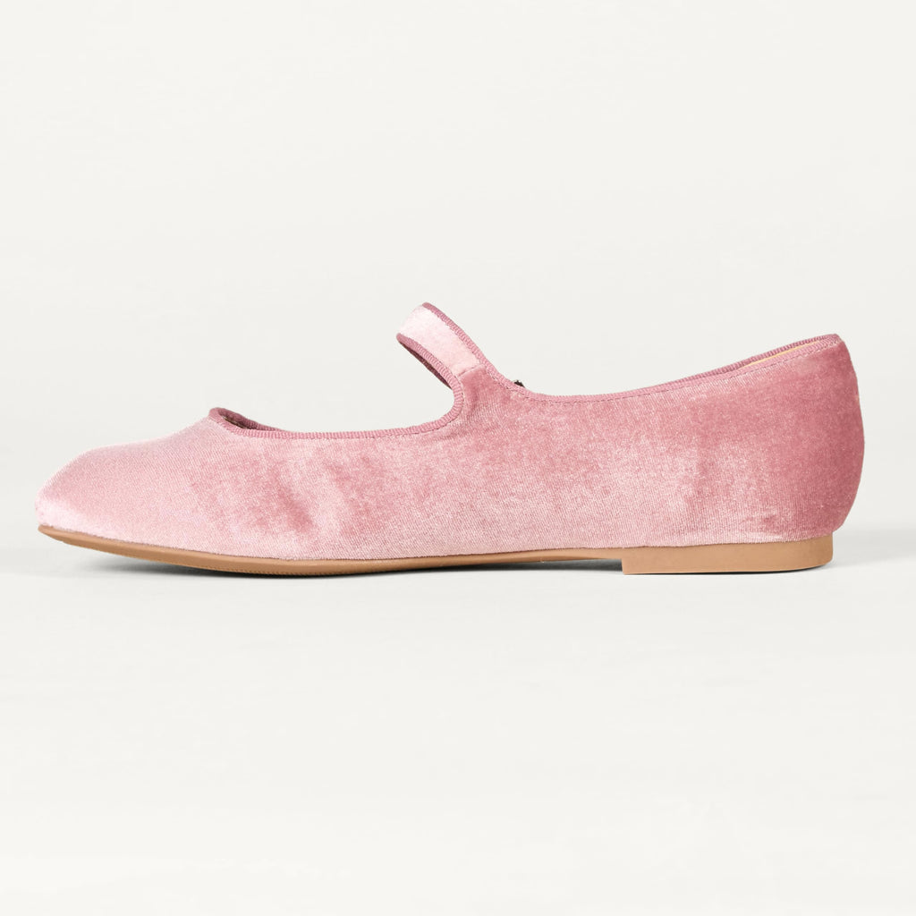 Amazon Essentials Women's Square-Toe Mary Jane Ballet Flat with Adjustable Metal Buckle Strap, Non-Slip Low Heel, Cushioned