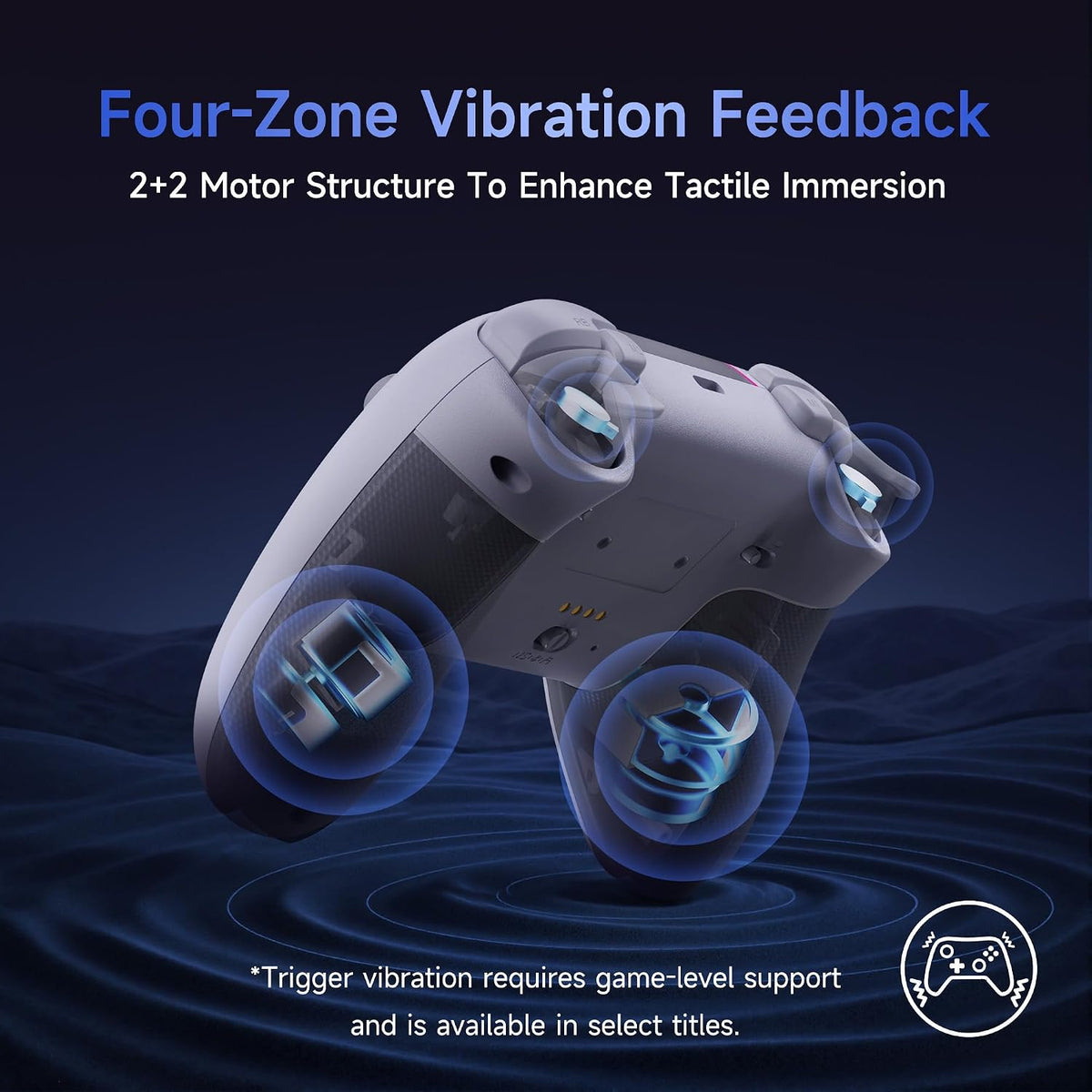 EasySMX X05PRO Wireless PC-Controller, Gaming-Controller mit leisen Tasten, 2-stufigen Triggern, Hall-Effekt-Joysticks, 2 programmierbaren Tasten, 1000 mAh Akku, kompatibel mit PC/Switch/Android/iOS – Schwarz