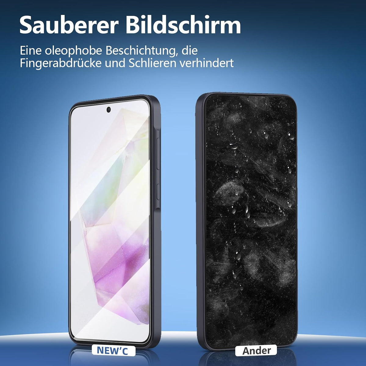 NEW'C Schutzfolie für Samsung Galaxy A35 5G für Panzerglas