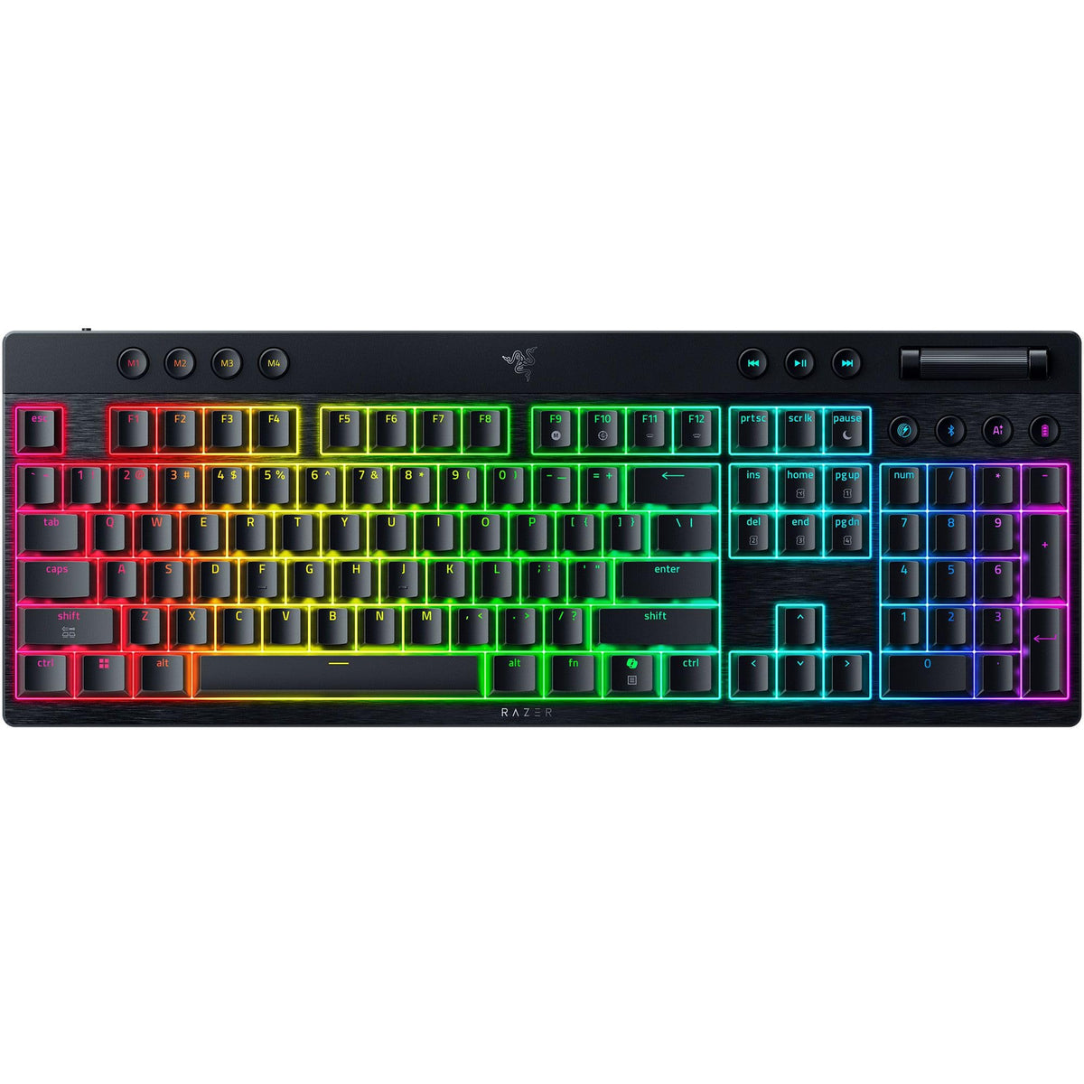 Razer BlackWidow V4 - Mechanische Gaming-Tastatur Chroma RGB (Mechanische Yellow Switches, 6 eigene Makro-Tasten, Doubleshot-ABS-Tastenkappen) QWERTZ DE-Layout | Schwarz