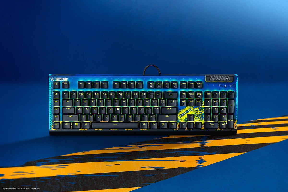Razer BlackWidow V4 - Mechanische Gaming-Tastatur Chroma RGB (Mechanische Yellow Switches, 6 eigene Makro-Tasten, Doubleshot-ABS-Tastenkappen) QWERTZ DE-Layout | Schwarz