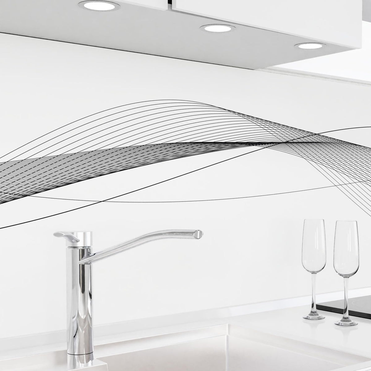 danario Küchenrückwand selbstklebend - Spritzschutz Folie Küche - Matt