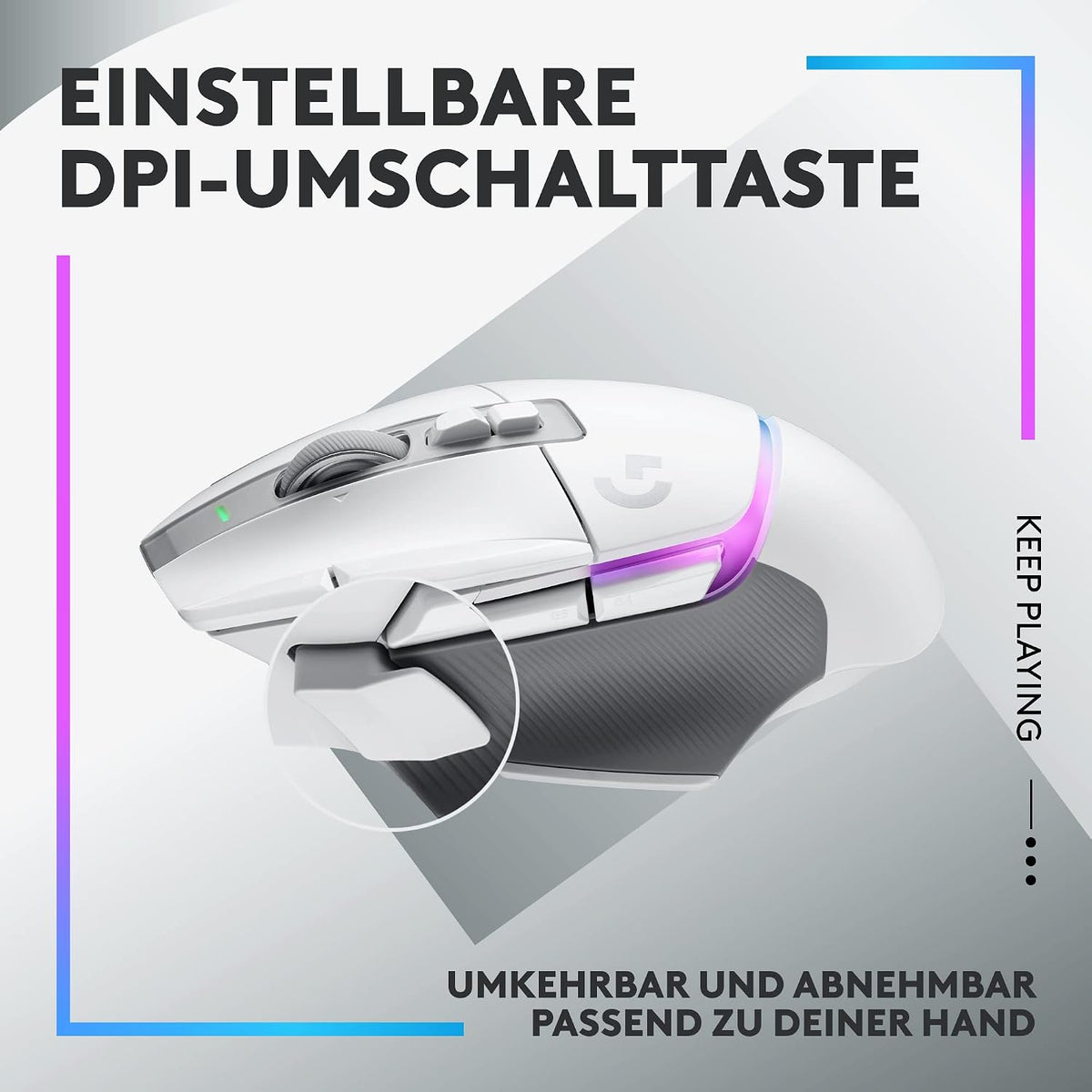 Logitech G G515 LIGHTSPEED TKL kabellose flache Gaming-Tastatur (Schwarz)