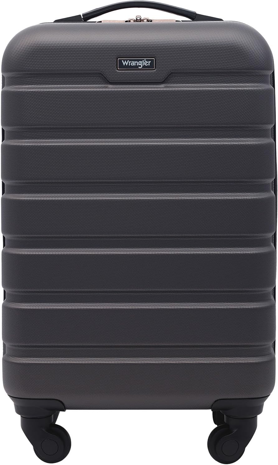 Wrangler 22" Hardside Spinner Carry-On Luggage, Charcoal