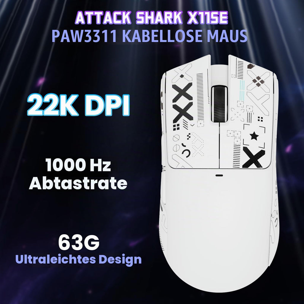ATTACK SHARK X11SE Kabellose Gaming-Maus
