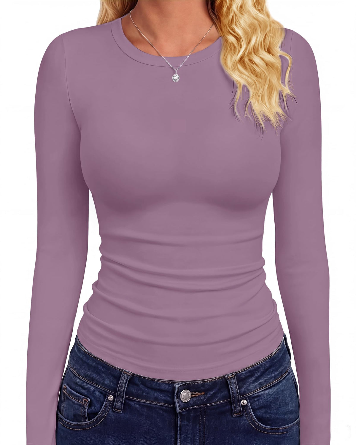 GAYHAY Langarmshirts für Damen Oberteile figurbetont Herbstmode 2026