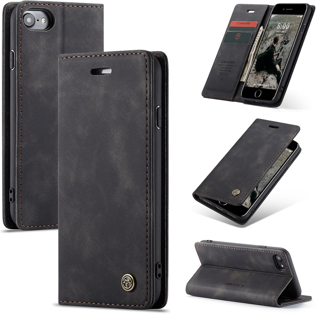 Handyhülle für Honor Magic 6 Pro hülle Premium PU klapphülle RFID Lederhülle Faltbare Schutzhülle Kartenfach Standfunktion Handytasche hülle Honor Magic 6 Pro 5G - Schwarz