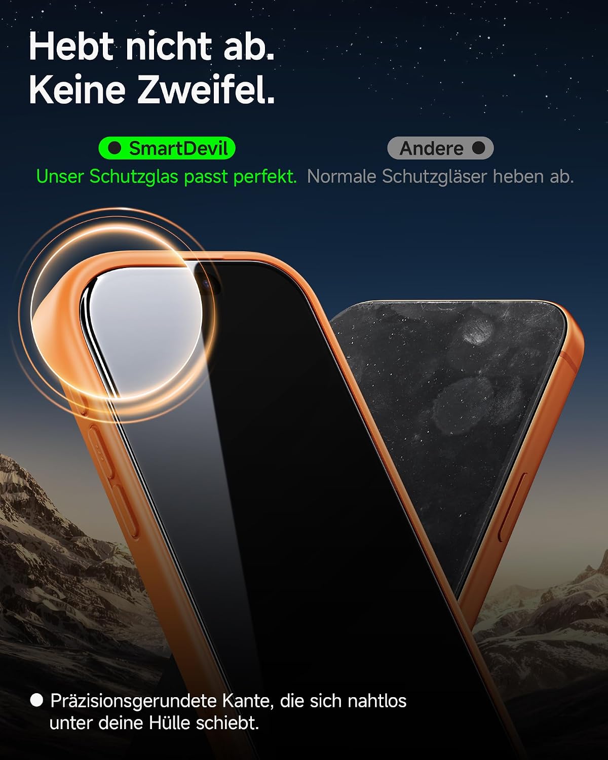SMARTDEVIL 2 Pack Privatsphäre Schutz für iPhone 17 Panzerglas