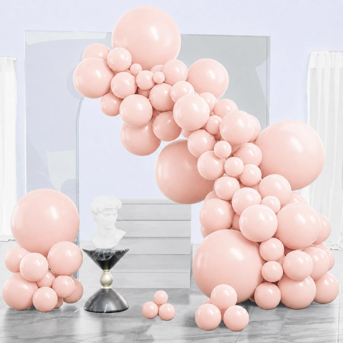 PartyWoo Black Balloons 140pcs Different Sizes of 18 12 10 5 Inch