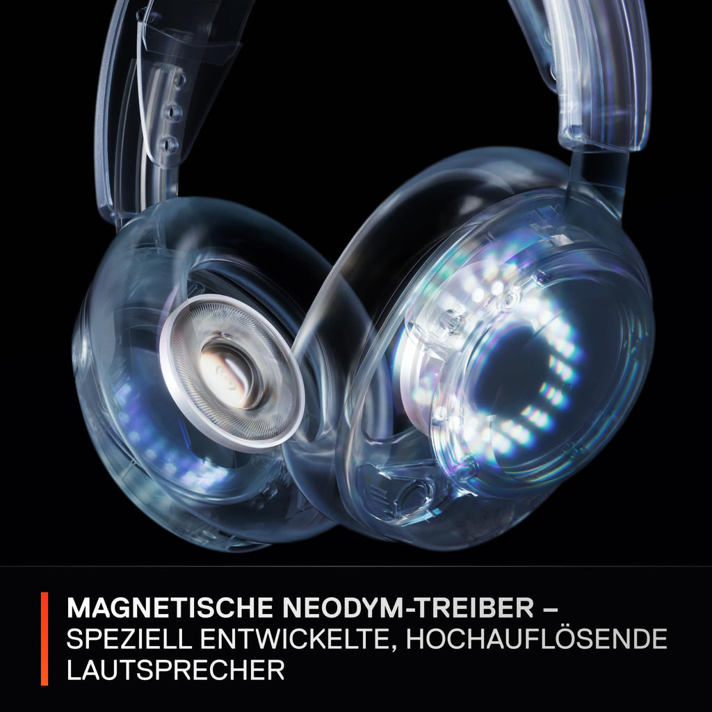SteelSeries Arctis Nova 5 Wireless - Gaming Headset- Multi-System -PC,PS5 - Magnetische Neodym-Treiber -Über 100 Audio Presets - 60H Akkulaufzeit - 2,4 GHz oder BT-ClearCast Gen2.X-Mik -Weiß