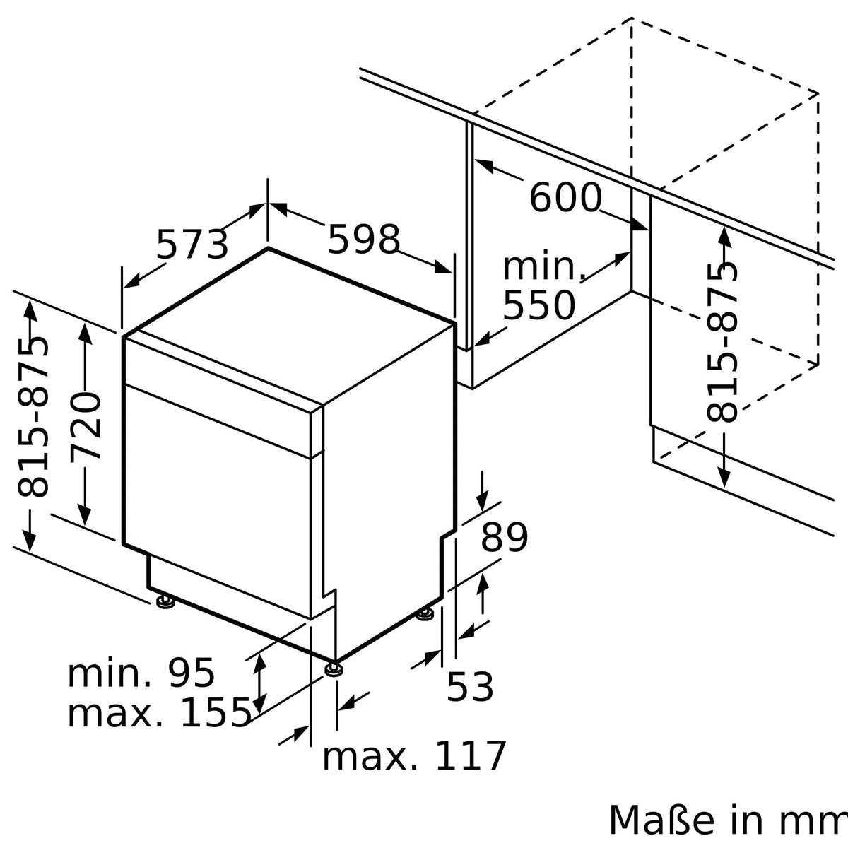 Bosch SMU4EVS08E, Serie 4, Smarter Unterbau-Geschirrspüler 60 cm, Besteckschublade, Spülmaschine mit Programmassistent, besonders Leise, höhenverstellbarer Oberkorb, Automatische Türöffnung, Edelstahl