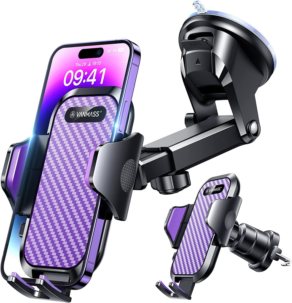 VANMASS 2026【Militär-Klasse】Handyhalterung Auto Upgrade【Stärkste Saugnapf & Lüftungshaken】4 in 1 Handy Halterung Auto 360° Drehbar Handyhalter Auto Armaturenbrett Scheibe Wand für iPhone Samsung usw