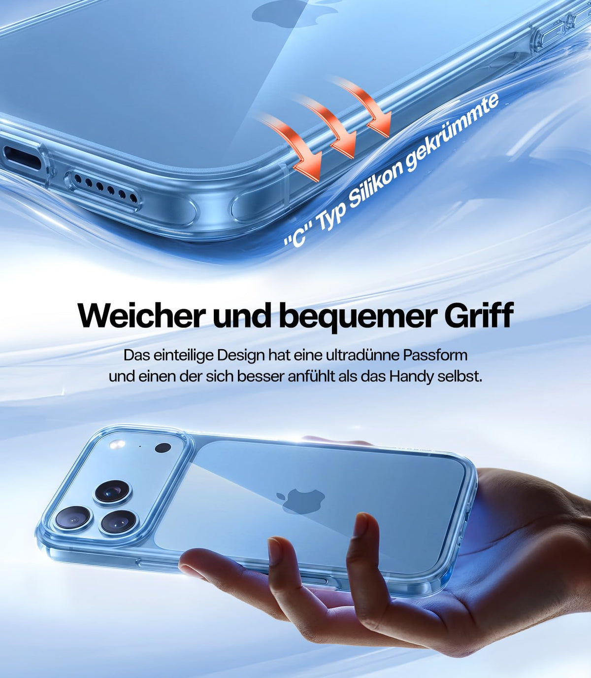 TORRAS für iPhone 18 Pro Hülle iPhone 17 Pro Hülle,Militärschut,Transparent