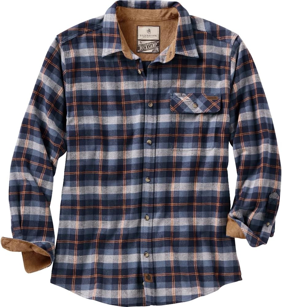 Legendary Whitetails Herren-Langarm-Flanellhemd mit Knopfleiste aus 100 % Baumwolle