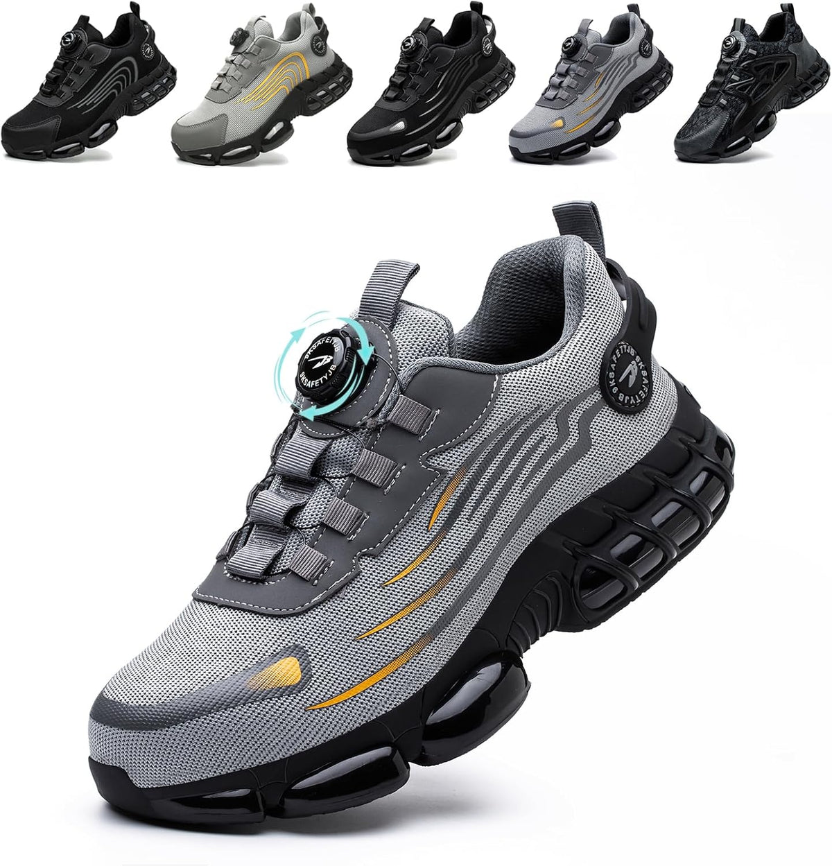 Chaussures de Sécurité Hommes Femmes Basket Respirante Antidérapante Légère Travail avec Embout en Acier 36-46 EU