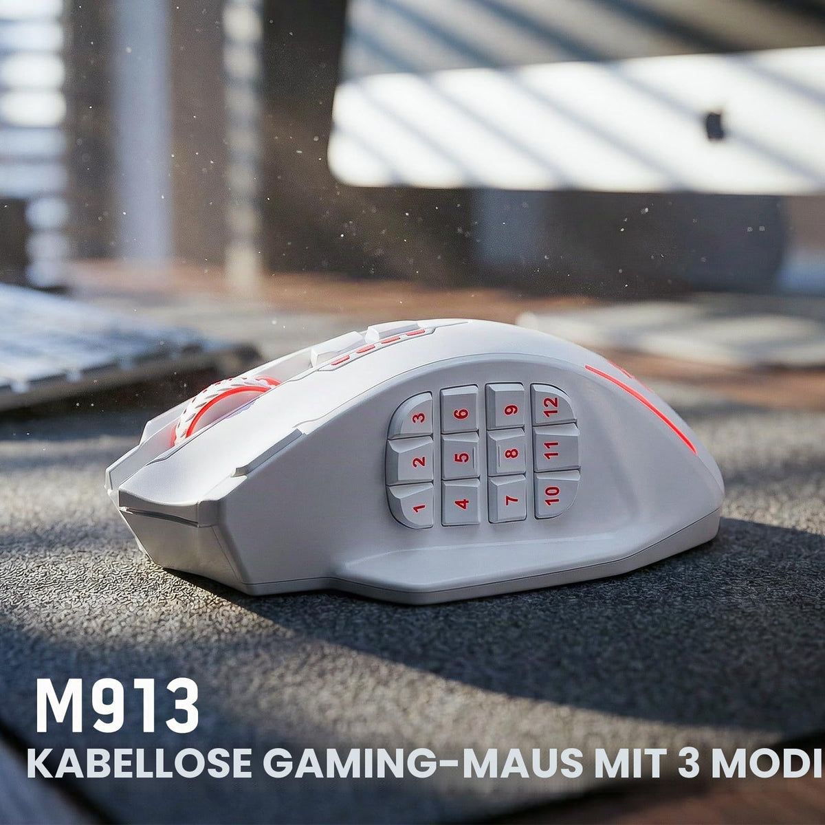 Redragon M908 Impact MMO Gaming Maus Kabelgebunden RGB 12400 DPI