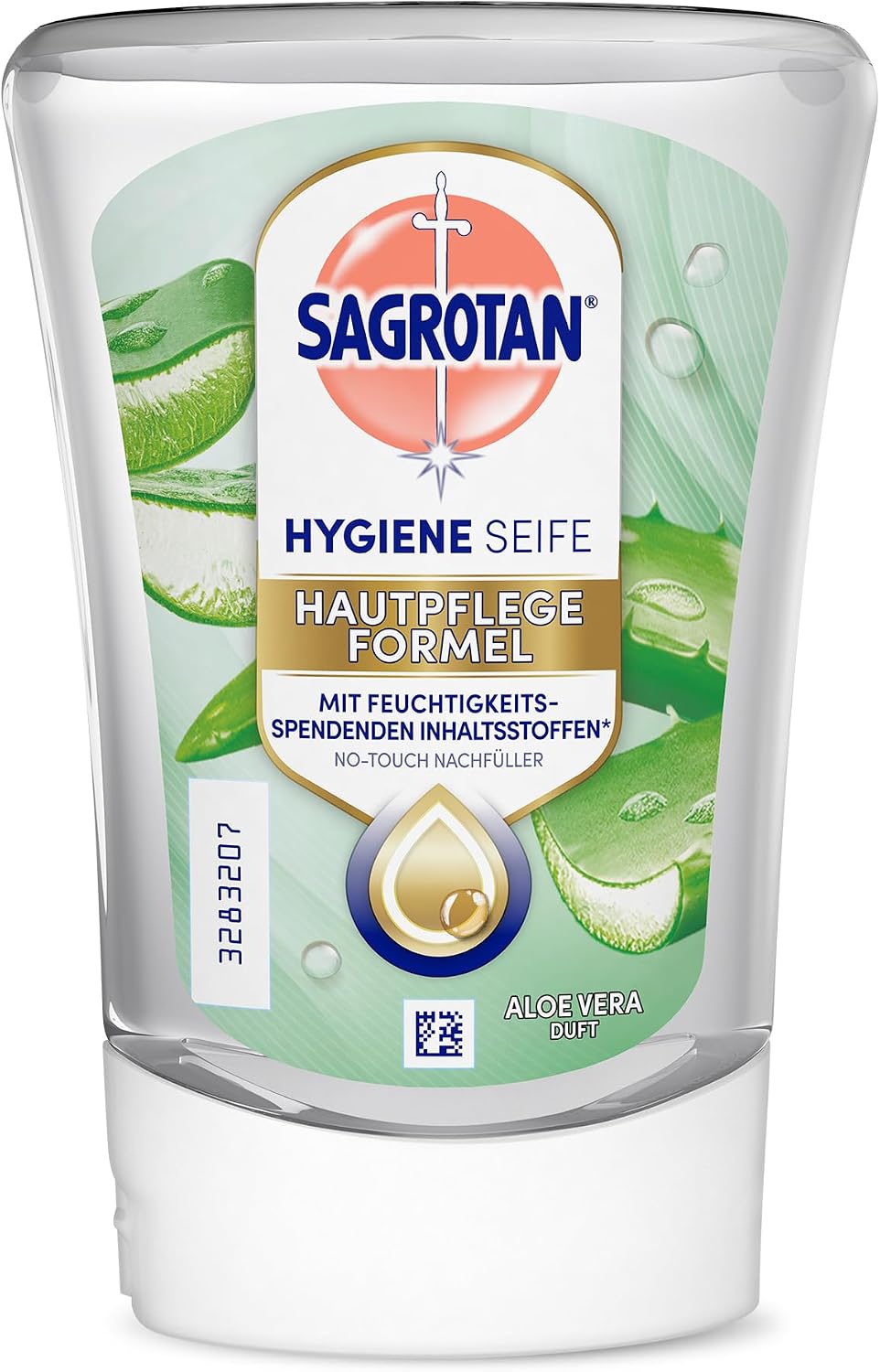 Sagrotan No‑Touch Nachfüller Aloe Vera – Handseife für den automatischen Seifenspender – Sanfte Reinigung für die Hände – Flüssigseife – 5 X 250 ml