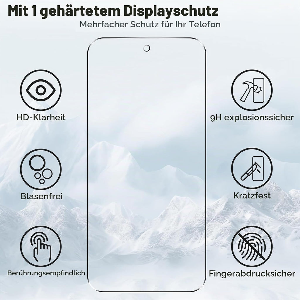 Peakally Handyhülle für Samsung Galaxy A17 5G Hülle [Mit 1 Stück Panzer Schutz Glas] [Premium PU Leder] [RFID-Blockierung] [Kartenfach] Klapphülle kompatibel mit Galaxy A17 5G / 4G - Grün