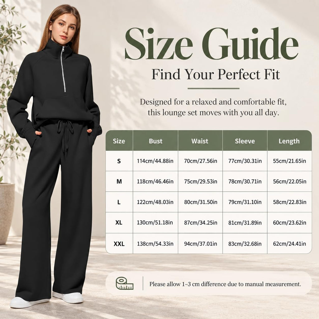 Tracksuit Womens Full Set Lounge Wear Sets for Women UK Comfort Long Sleeve Activewear Fall Outfits Gym 2 Piece Ladies Sweatshirts Joggers