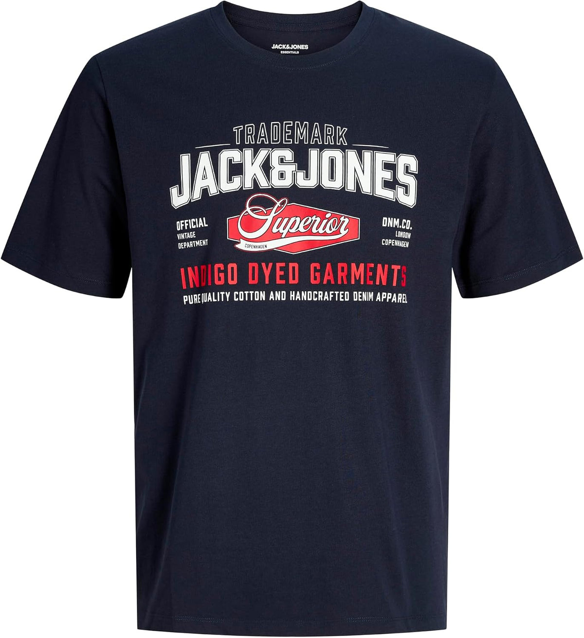 JACK & JONES Herren T-Shirt 3er Pack – Baumwolle, Rundhals, Kurzarm, mit Print – Bequeme Freizeitshirts im modernen Design