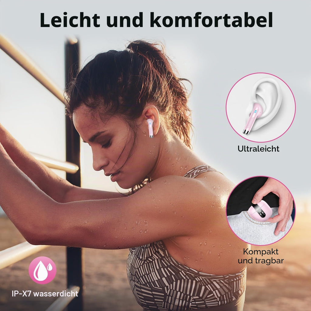 Drsaec Bluetooth Kopfhörer, In Ear Kopfhörer Kabellos Bluetooth 5.4