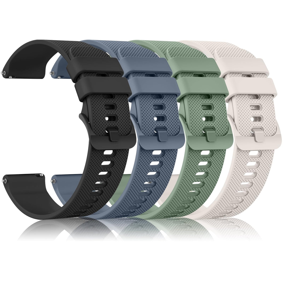 Wanme 20mm Bracelet de Montre en Silicone