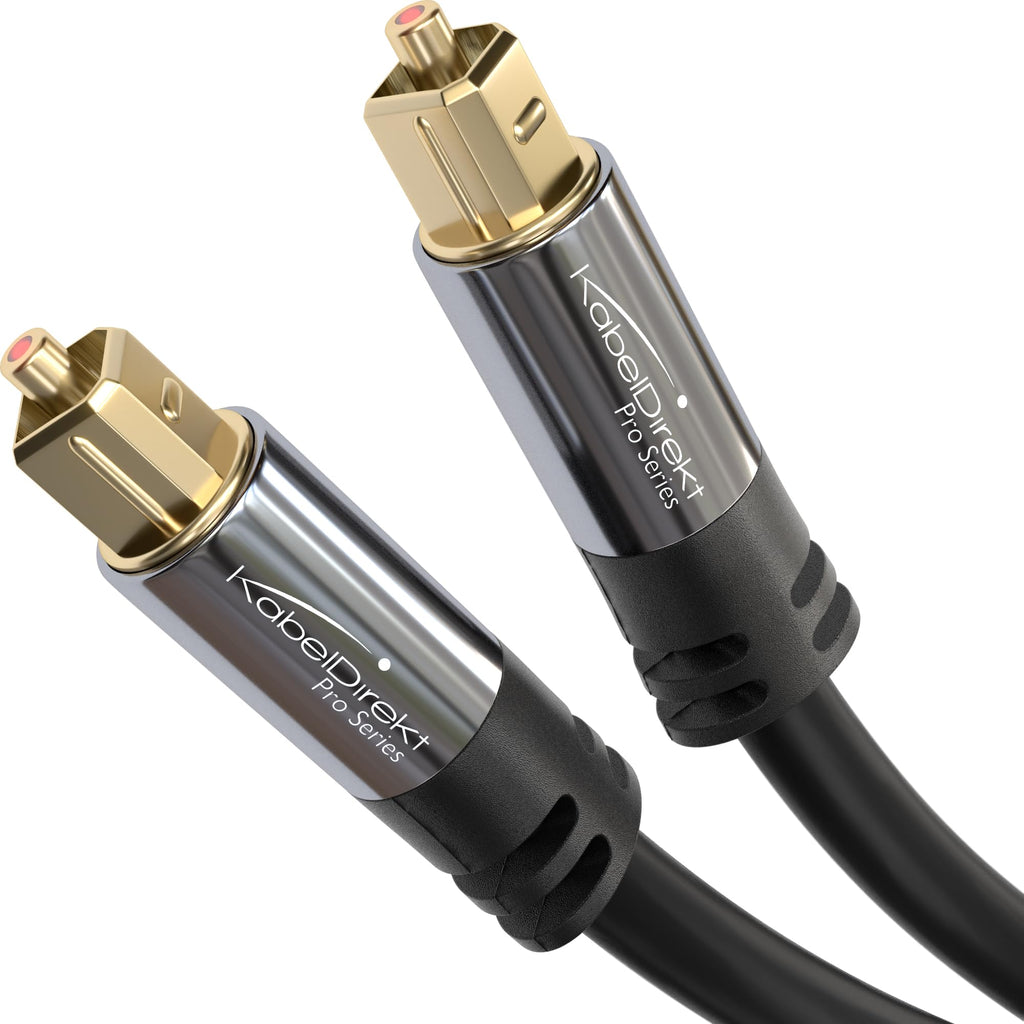 TOSLINK Kabel, Optisches Audiokabel - 10 m langes Glasfaserkabel für Soundbars (Digital S/PDIF, Stereoanlagen/Verstärker/Verstärker, Heimkino, Xbox One/PS4) - CableDirect