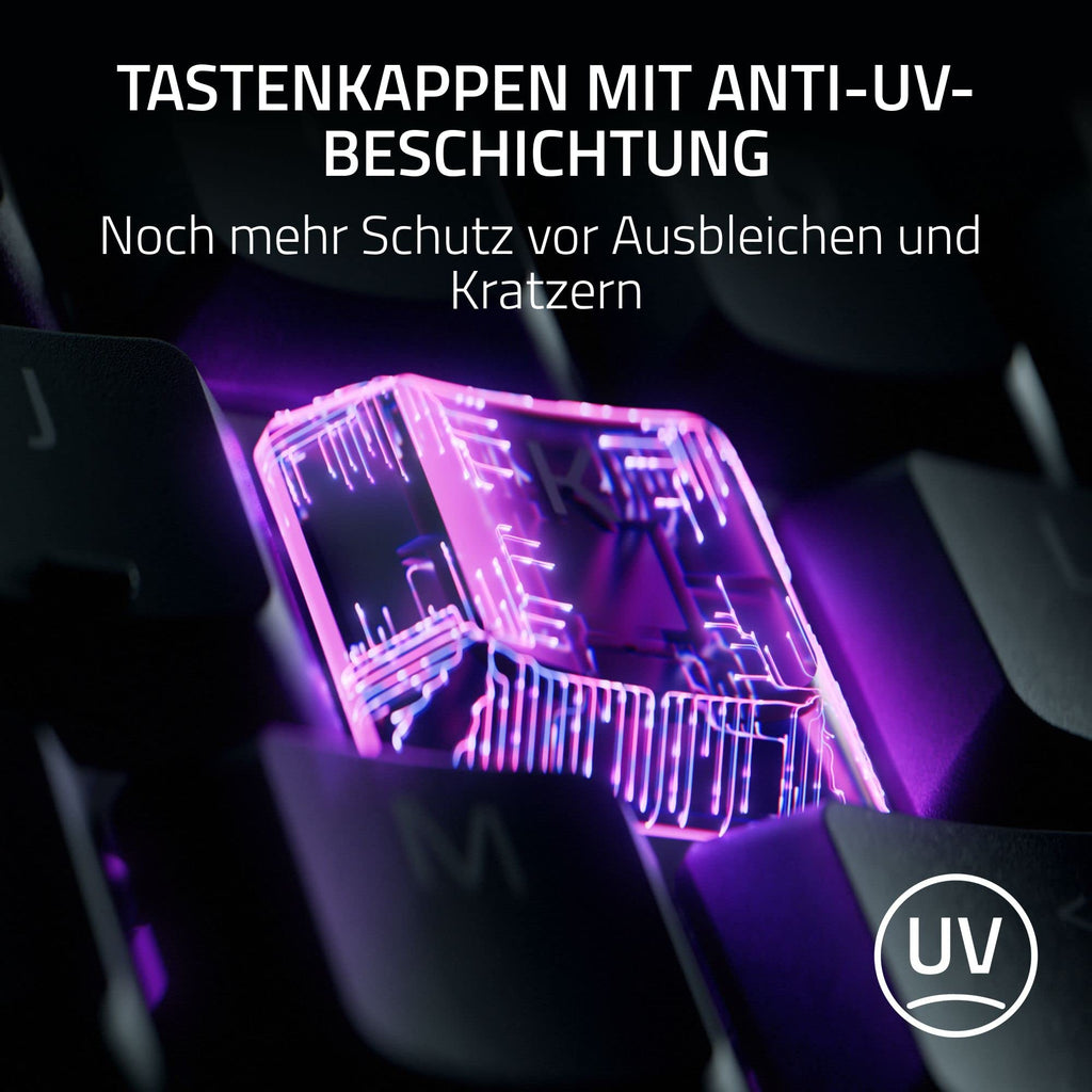 Razer Ornata V3 X - Flache Membran-Tastatur mit Chroma RGB (Lautlose Membran-Switches, Ergonomische Handballenauflage, Tastenkappen Anti-UV-Beschichtung) QWERTZ DE-Layout | Schwarz
