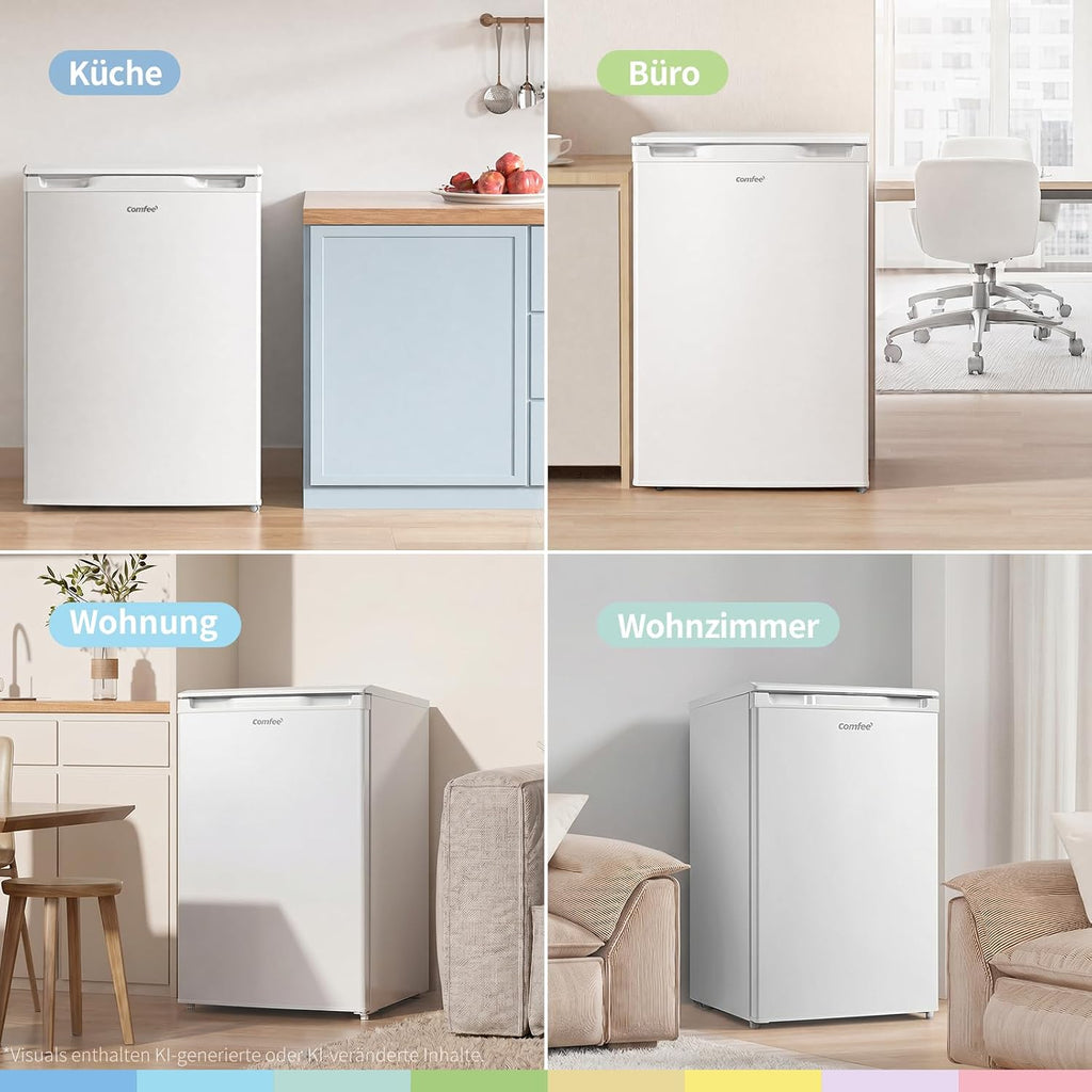 Comfee 113L kühlschrank mit gefrierfach, 35dB, Inverter Kompressor, EEK D