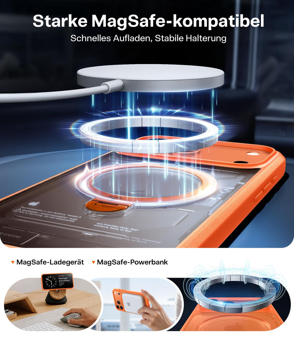 TORRAS Ostand Q3 Spin für iPhone 18 Pro Hülle für MagSafe 360°Stand Schwarz