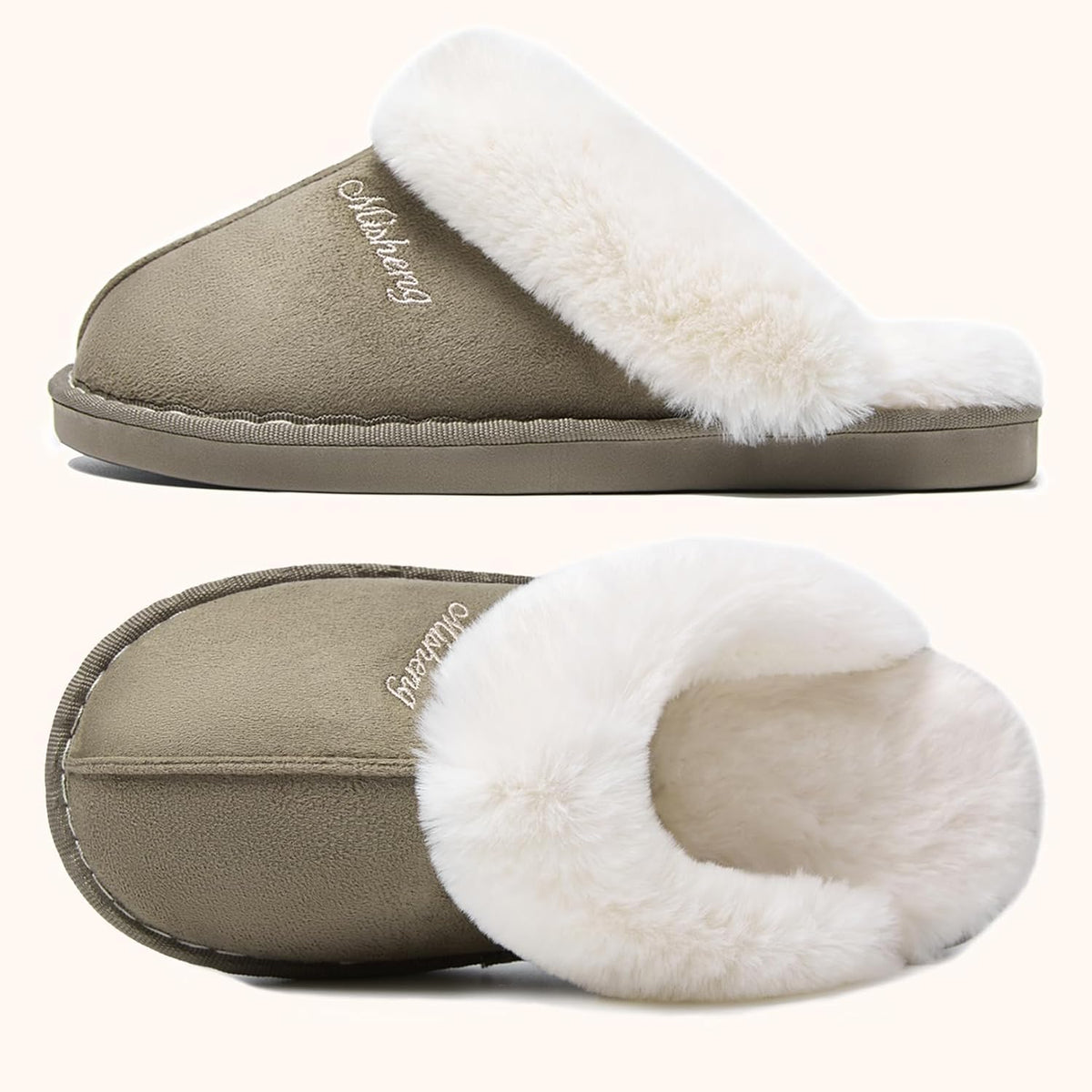 Misolin Damen Herren Hausschuhe Winter Warme Pantoffeln mit Memory-Schaum