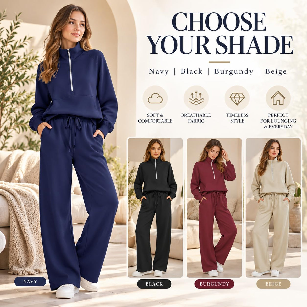Tracksuit Womens Full Set Lounge Wear Sets for Women UK Comfort Long Sleeve Activewear Fall Outfits Gym 2 Piece Ladies Sweatshirts Joggers