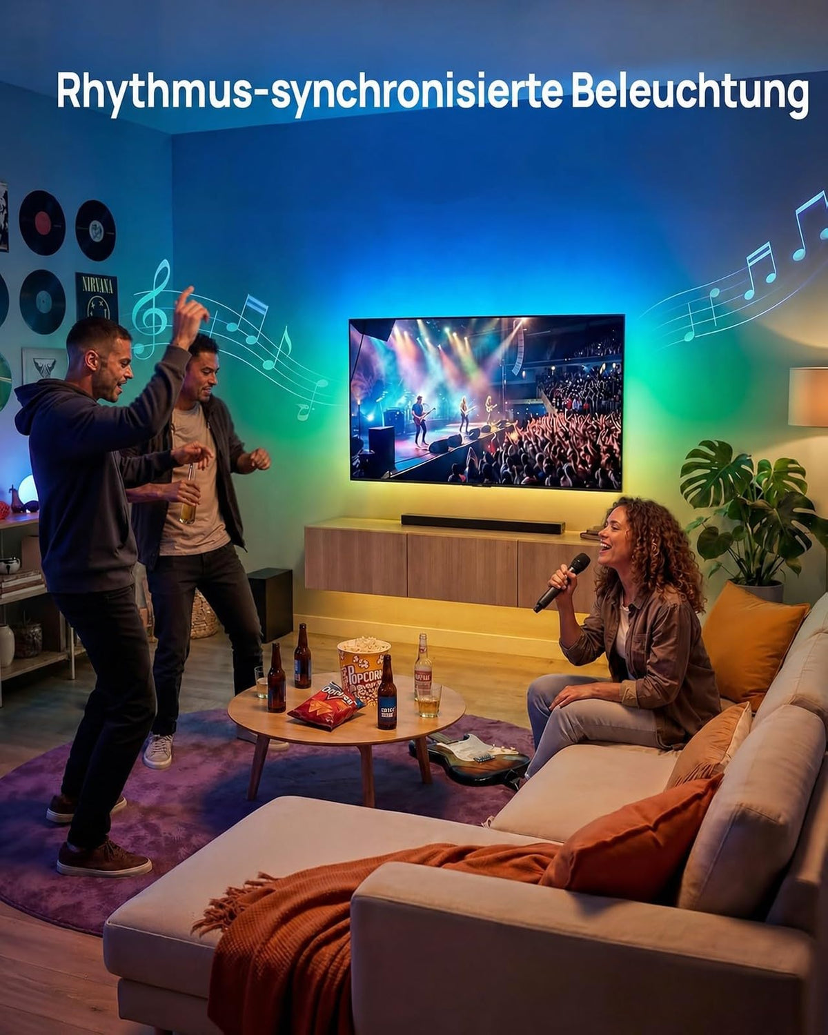 PERLESMITH TV-Wandhalterung, TV-Wandhalterung für 26-70 Zoll Fernseher, 45 kg
