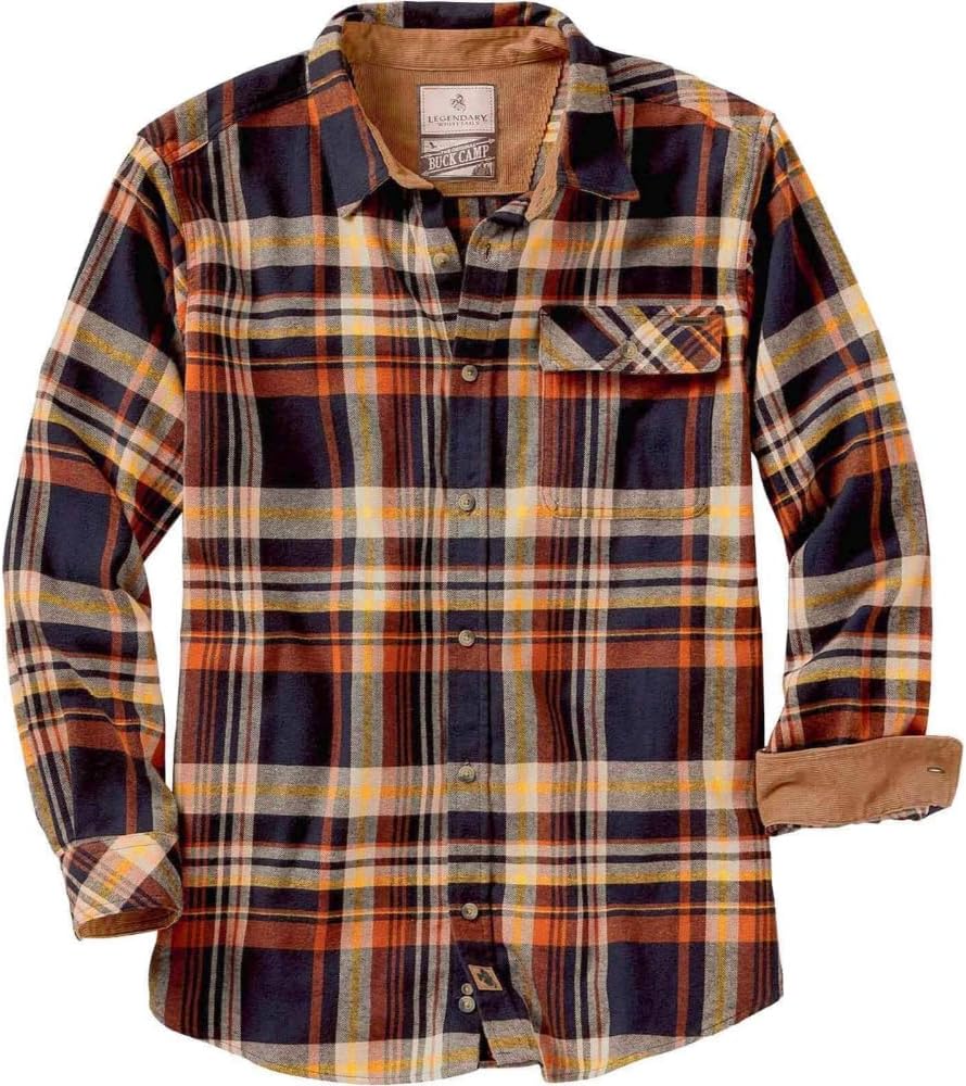 Legendary Whitetails Herren-Langarm-Flanellhemd mit Knopfleiste aus 100 % Baumwolle