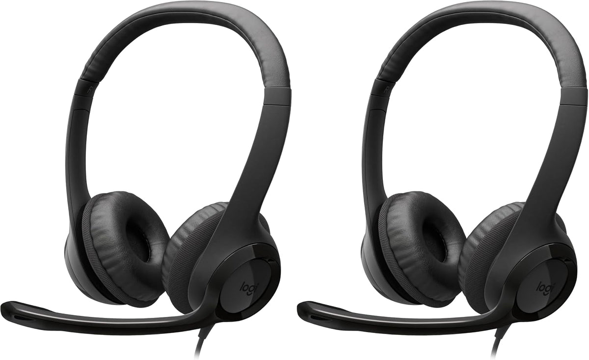 Logitech H390 Kopfhörer für PC zuhause, PC-Headset mit Mikrofon, Schwarz