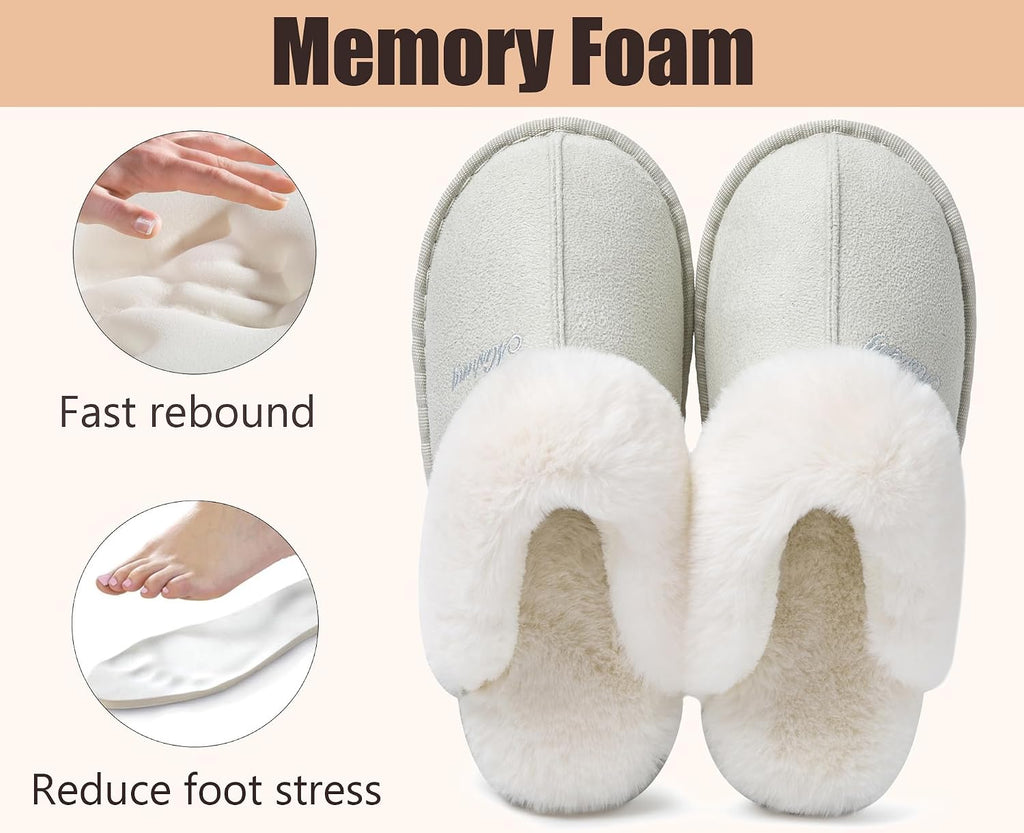 Misolin Chaussons Femme Homme Hiver Chaudes Maison Mémoire Mousse Pantoufle