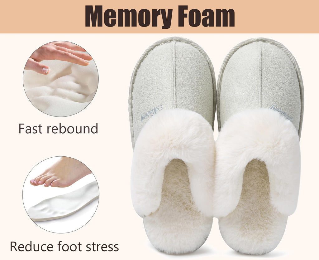 Misolin Chaussons Femme Homme Hiver Chaudes Maison Mémoire Mousse Pantoufle
