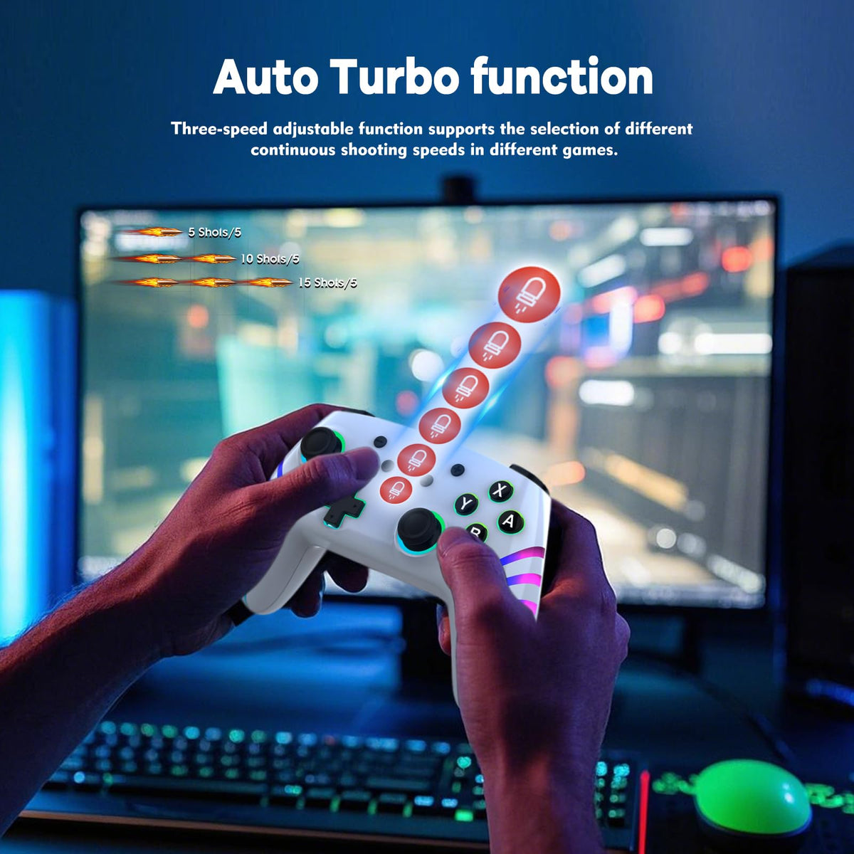 Wireless Pro Controller für Switch, Switch 2, Lite, OLED, PC