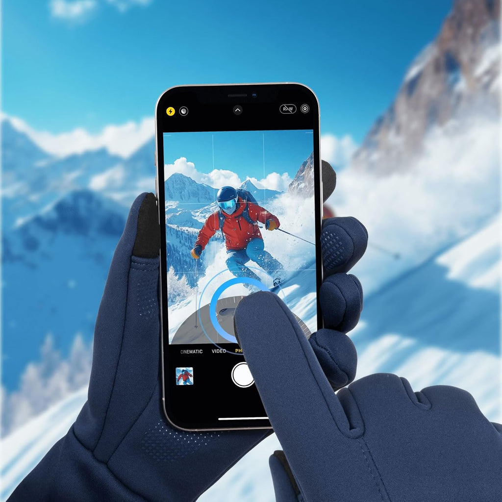 FanVince Handschuhe Herren Damen Winterhandschuhe Thermo Touchscreen Warme Fahrradhandschuhe Geschenke
