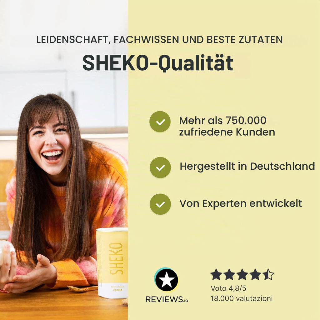 SHEKO Balance Shake Erdbeere – Mahlzeitersatz & Abnehmshake – 378 g