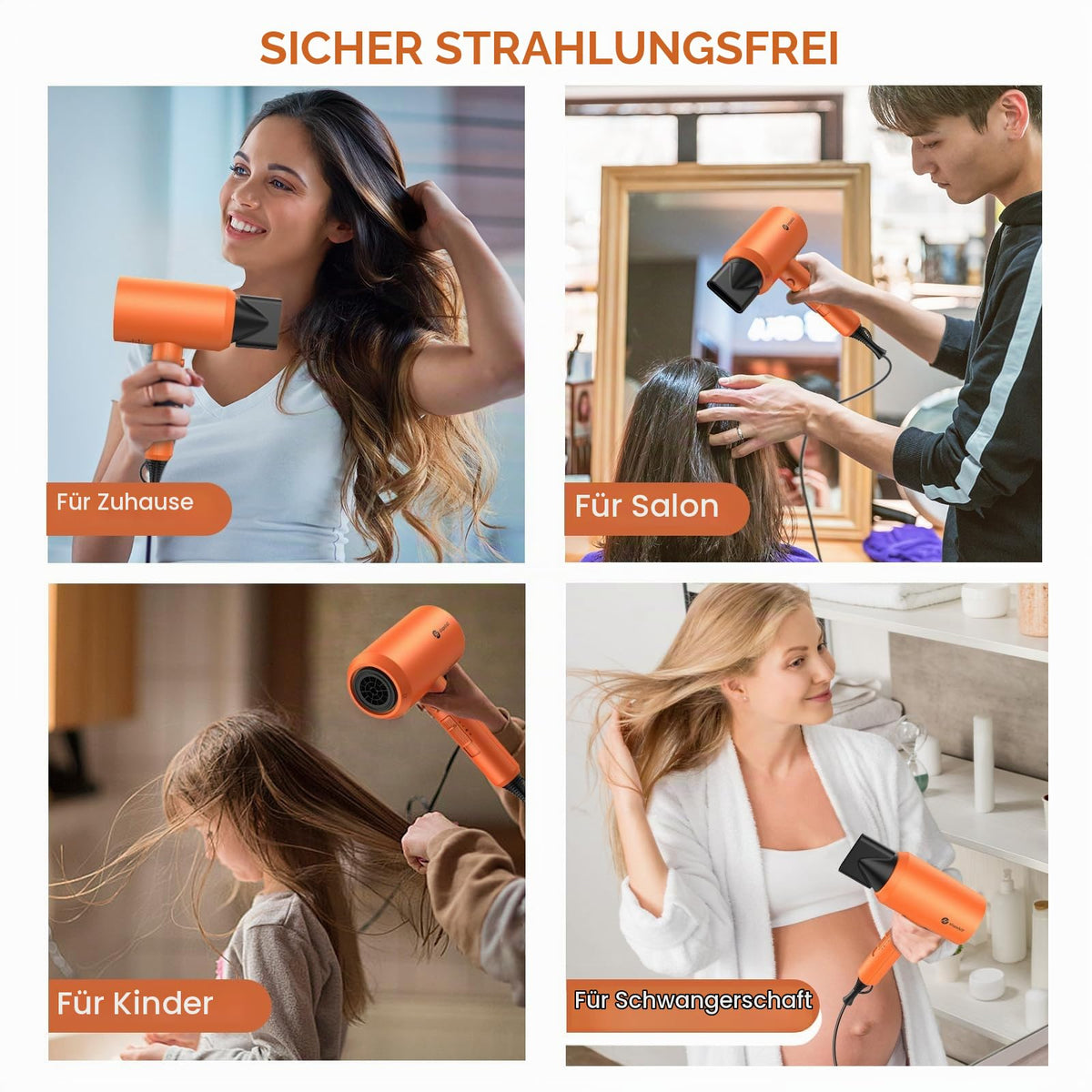 Ionen Föhn AC Motor 1800W Haartrockner slopehill Schnelltrocknen Hair Dryer
