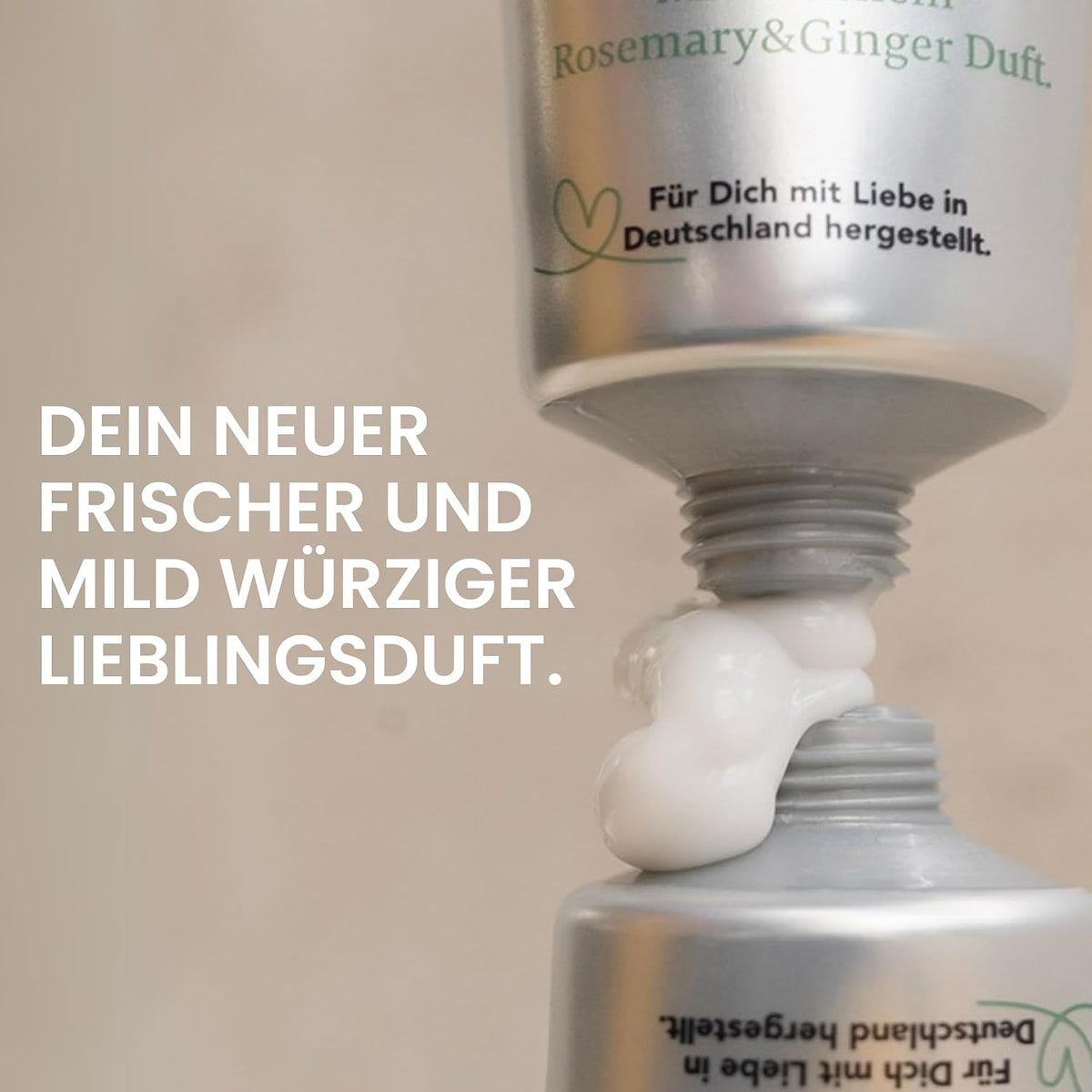Jean & Len Sehr geile Handcreme Rosemary & Ginger, vegan, 6 x 75 ml