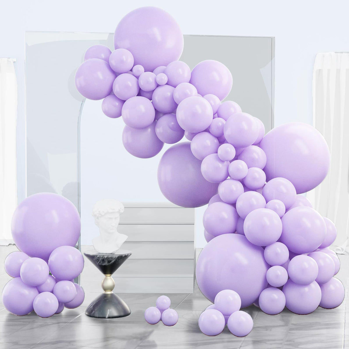PartyWoo Black Balloons 140pcs Different Sizes of 18 12 10 5 Inch